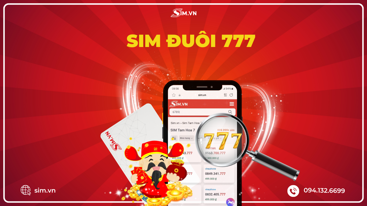 Cụm 777 trong sim điện thoại có ý nghĩa gì?